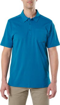 Men's Polo, Manufacturer : 5.11, Model : Axis Short Sleeve Polo, Color : Lake