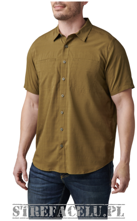 Men's Shirt, Manufacturer : 5.11, Model : Ellis Short Sleeve Shirt, Color : Field Green