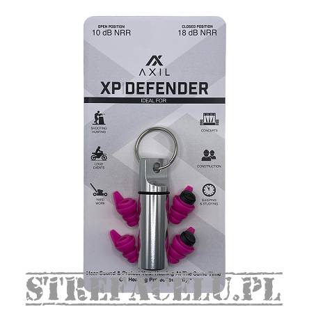 Earplugs; Model : XP Defender, Manufacturer : AXIL, Size : M/L, Color : Pink