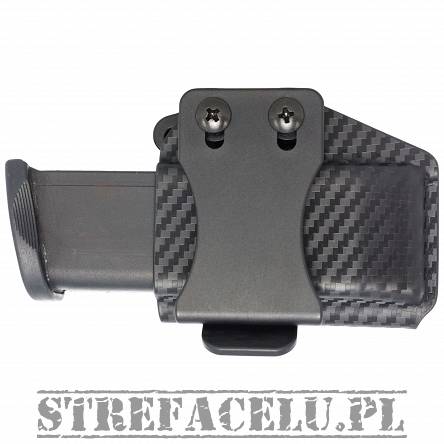 Horizontal Pouch, OWB, Compatibility : 9mm/40SW Double Stack Magazine, Manufacturer : Concealment Express, Material : Kydex, For Persons : Right Handed + Left Handed, Finish : Carbon