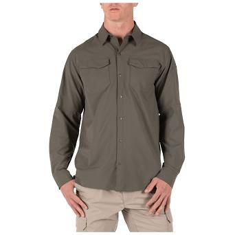 Men's Shirt, Manufacturer : 5.11, Model : Freedom Flex Long Sleeve Shirt, Color : Ranger Green