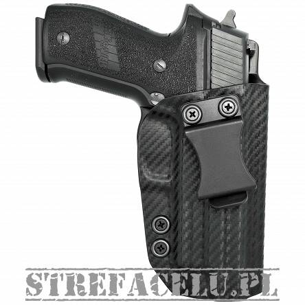IWB Holster, Compatibility : Sig Sauer P226 with rail, Manufacturer : Concealment Express, Material : Kydex, For Persons : Right Handed, Finish : Carbon