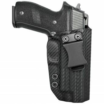 IWB Holster, Compatibility : Sig Sauer P226 with rail, Manufacturer : Concealment Express, Material : Kydex, For Persons : Right Handed, Finish : Carbon
