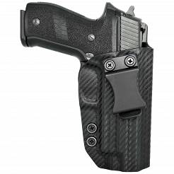 IWB Holster, Compatibility : Sig Sauer P226 with rail, Manufacturer : Concealment Express, Material : Kydex, For Persons : Right Handed, Finish : Carbon