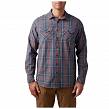 Men's Shirt, Manufacturer : 5.11, Model : Gunner Plaid Long Sleeve Shirt, Color : Turbulence Plaid