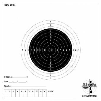 Shooting target , Rifle , Distance - 50m ( Kdw-50m ) - Ring target - 20 pieces