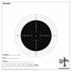 Shooting target , Rifle , Distance - 50m ( Kdw-50m ) - Ring target - 20 pieces
