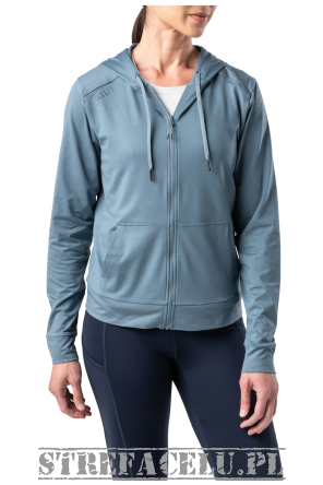 Women's Hoodie, Manufacturer : 5.11, Model : PT-R Emily Full-Zip, Color : Grey Blue