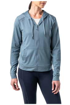 Women's Hoodie, Manufacturer : 5.11, Model : PT-R Emily Full-Zip, Color : Grey Blue