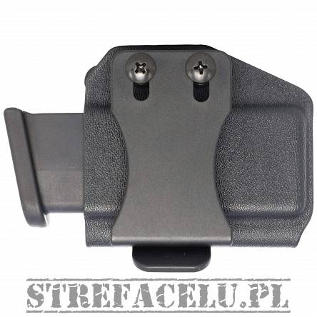 Magazine Pouch, Manufacaturer : Concealment Express, Type : Horizontal Single Stack 9mm/40SW, IWB/OWB Material : Kydex, Color : Black